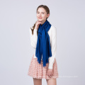 Nueva bufanda tejida lana azul llana vendedora caliente del color sólido para el invierno